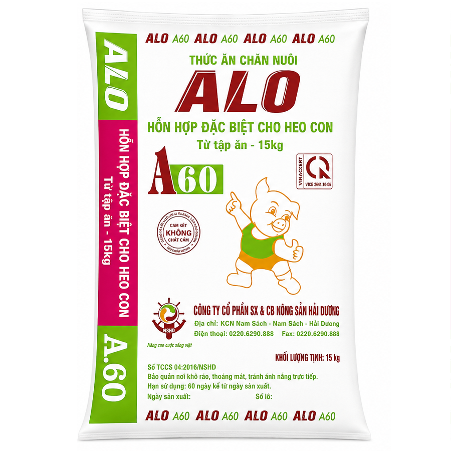 A60 - Hỗn hợp đặc biệt cho heo con từ tập ăn - 15kg