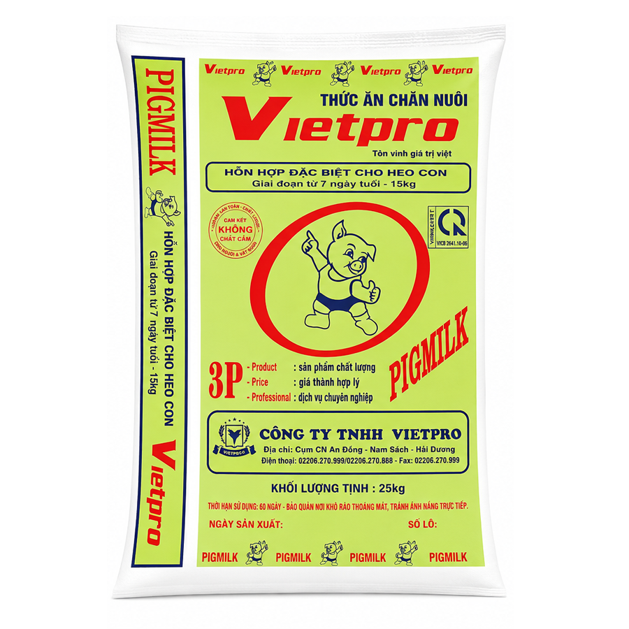 PIGMILK - Hỗn hợp đặc biệt cho heo con giai đoạn từ 7 ngày tuổi - 15kg