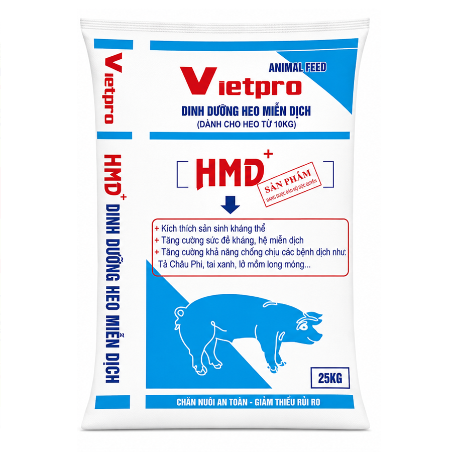 HMD+ (độc quyền) - Dinh dưỡng heo miễn dịch (Dành cho heo từ 10kg)